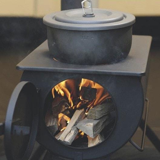 Outbacker® Pioneer Portable Tent Stove | 2.5KW 12KG | Flue and Boiler Package