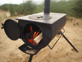 Outbacker® Pioneer Portable Tent Stove | 2.5KW 12KG | Flue and Boiler Package