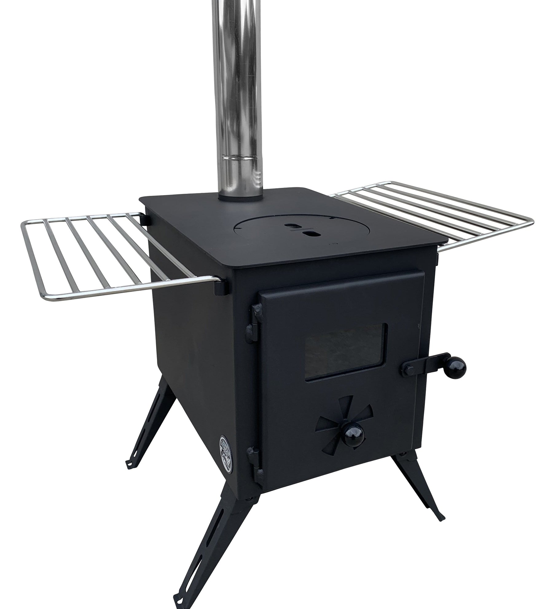 Outbacker® Firebox Portable Tent Stove | 3.5KW 12KG | Flue and Boiler Package