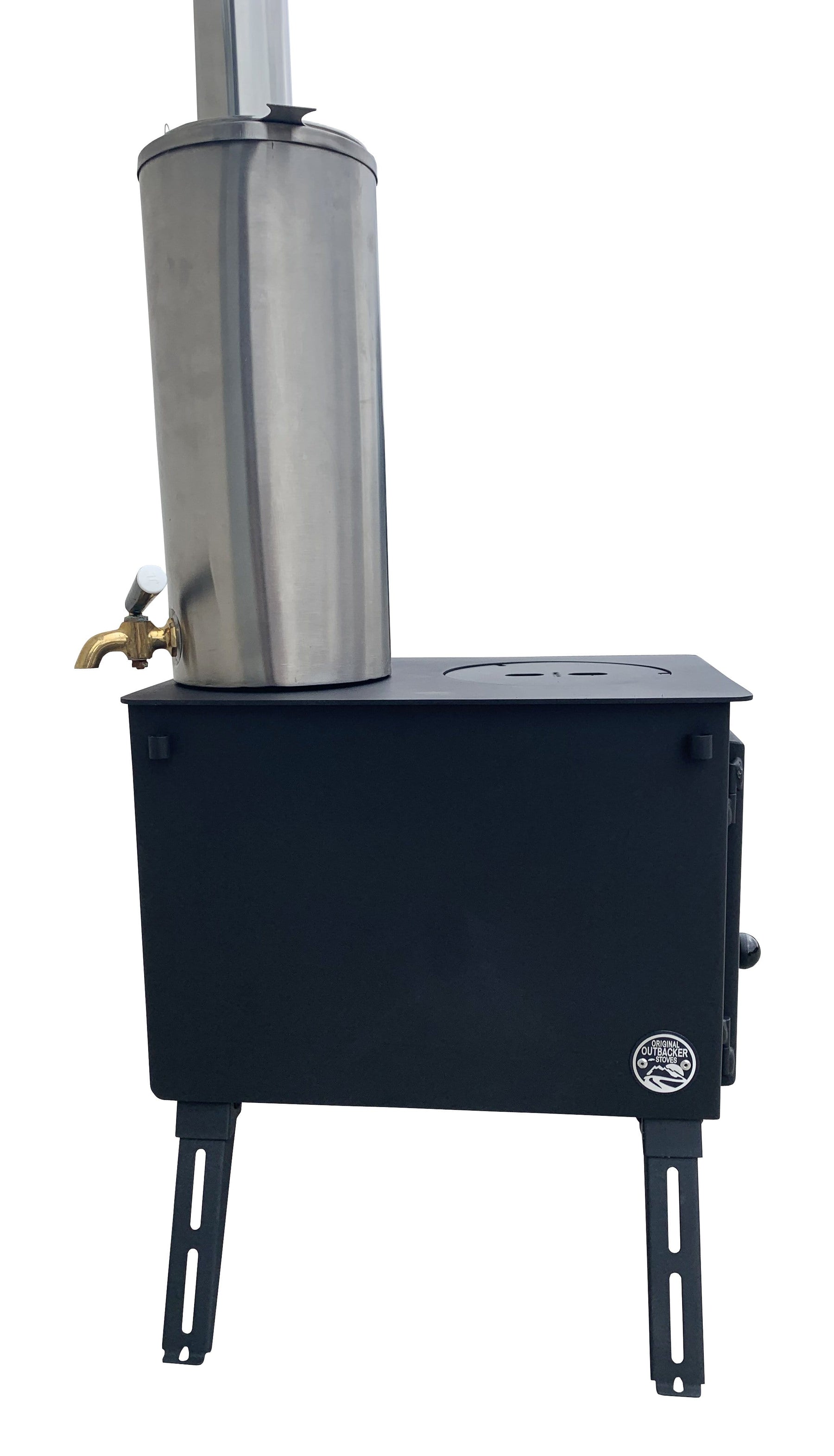 Outbacker® Firebox Portable Tent Stove | 3.5KW 12KG | Flue and Boiler Package