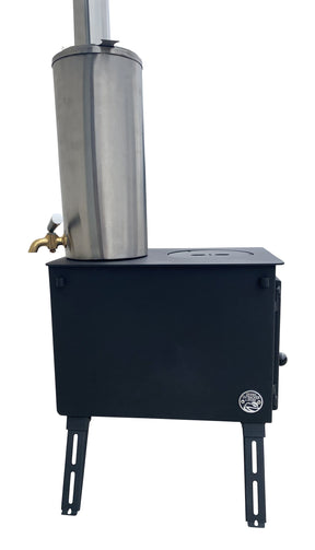 Outbacker® Firebox Portable Tent Stove | 3.5KW 12KG | Flue and Boiler Package