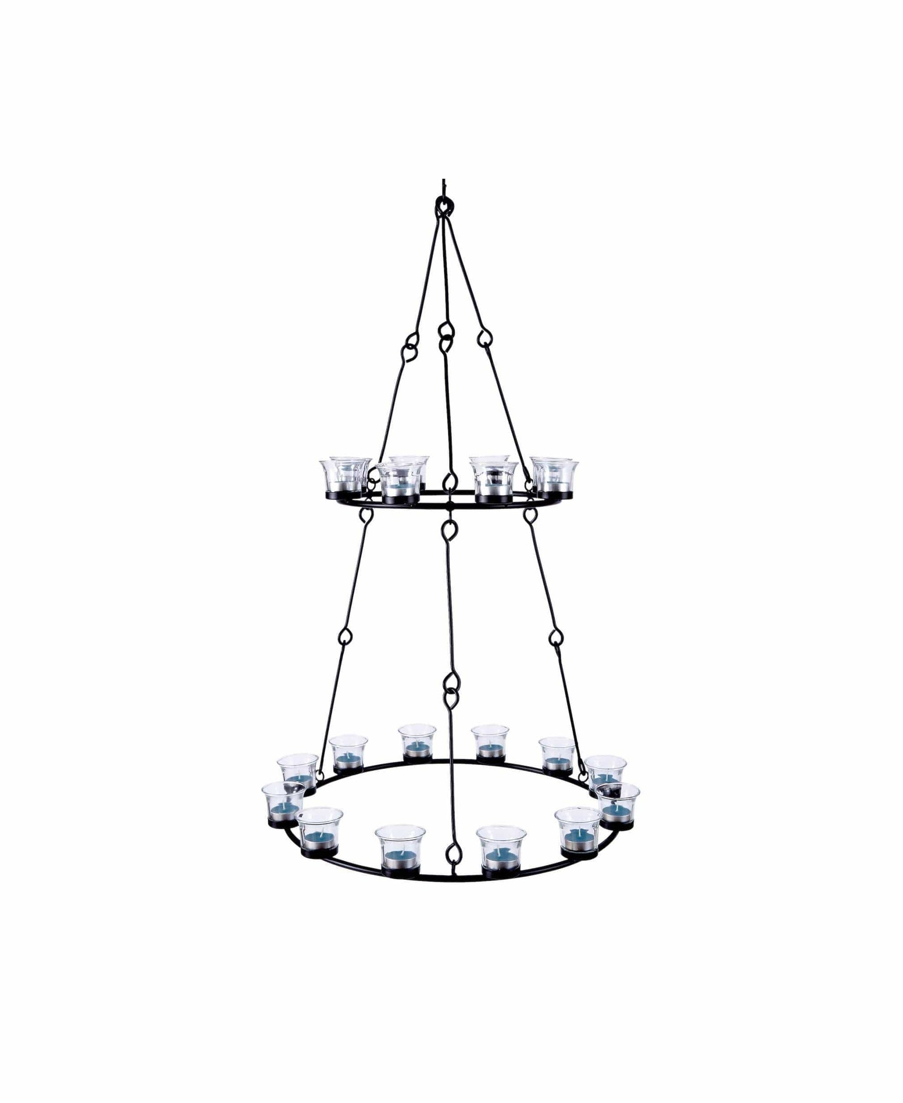 Double Tier Tea Light Chandelier